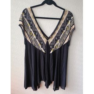 Free People - Deep V Flowy Swing Top